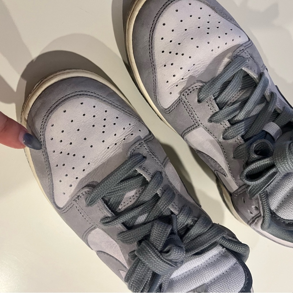 Gray and White Sneakers